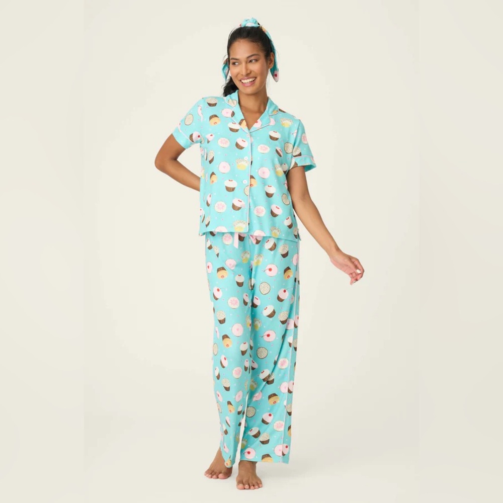 P.J. Salvage x Sprinkles Cupcake 3-Piece Women’s Pajama Set, XS! NWT